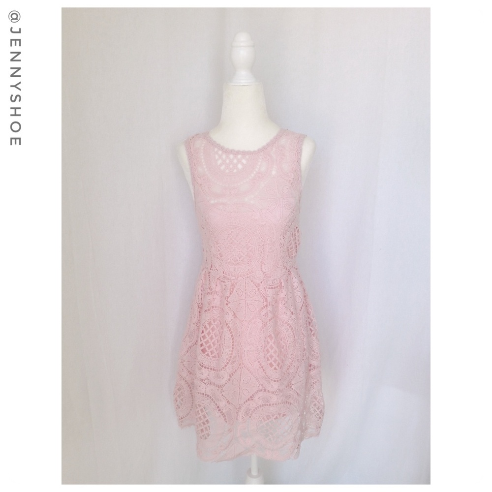 {urban outfitters} pink lace medallion dress - Picture 2 of 6